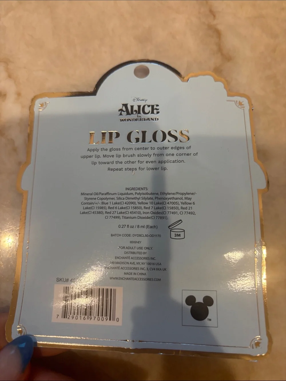 Disney Alice in Wonderland Blue Teapot Lip Balm